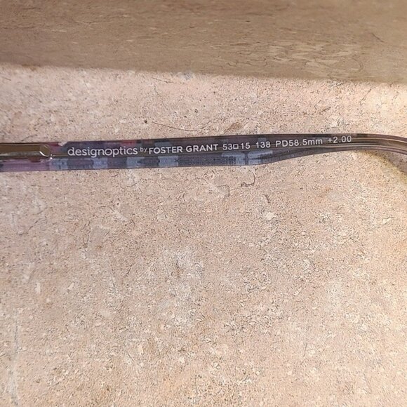 Foster Grant Designoptics 138 PD58.5 +2.00 reading specs - Picture 2 of 4
